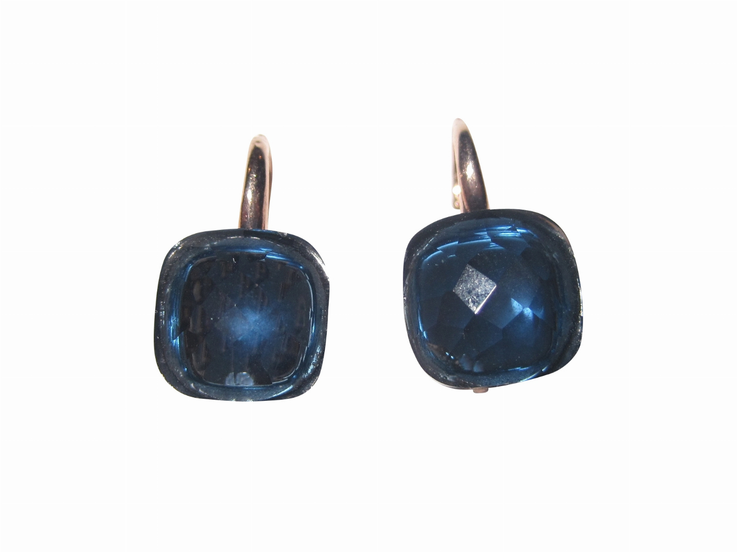 Ohrringe Pietra blau transparent